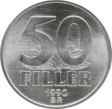 Węgry 50 filler 1990, KM#677
