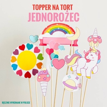 Personalizowany Topper Na Tort "Jednorożec"