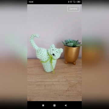 Kotek szydełko amigurumi prezent dekoracja