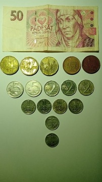 Banknot, monety, Korony czeskie  1994-98