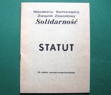 Statut NSZZ SOLIDARNOŚĆ  KKP Gdańsk XI 1980