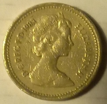  One pound Elizabeth II 1983 r. Error