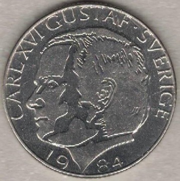 Szwecja 1 korona krona 1984, 25 mm