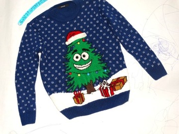 _George_Piękny sweter ciepły Boże Narodzenie_R.128