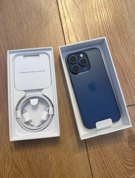 IPHONE 15 PRO Niebieski 128 GB NOWY 