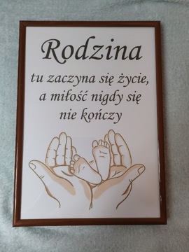 Ramka z napisem na ścianę Motto, Urodziny, Napisy 