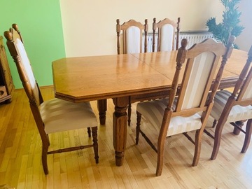 Stół z krzesłami Ksawery Swarzędzkie meble dąb