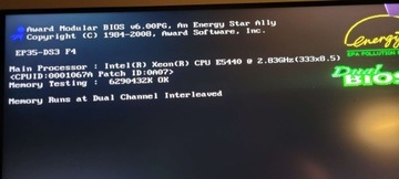 Xeon e5440 HE924, ep35-ds3, 6gb ddr2 ram 800mhz