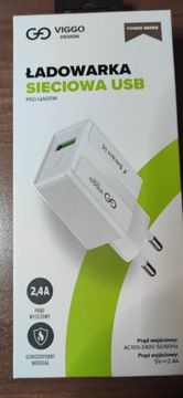 Ładowarka sieciowa do smartphona USB 2,4A