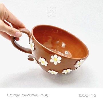 Duży kubek ceramiczny (1 litr)