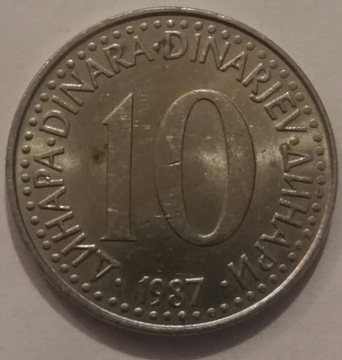 10 dinarów 1987 Jugosławia