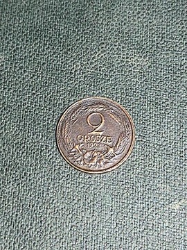 2 grosze 1923 Stara moneta Polska wykopki monet