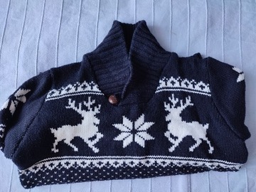 Sweter zimowy czarny Primark 152