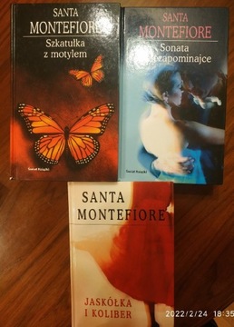 3 x Santa Montefiore Szkatułka z motylem i inne