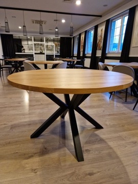 Stół drewniany okrągły średnica 130 cm