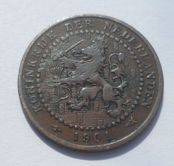 Holandia Wilhelmina Oranje-Nassau 1 cent 1901