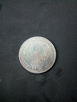 Moneta 10 Marek (J) Bundesrepublik Ag 1972r.