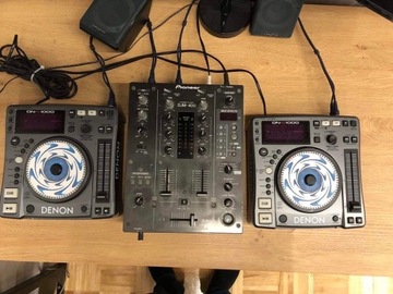 Konsola DJ 2xDENON DN-S1000 + PIONEER DJM 400