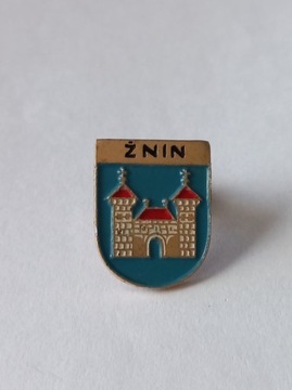 Herb miasta i gminy Żnin przypinka pin metaliczna 