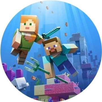 OPŁATEK NA TORT MINECRAFT GRA POSTAĆ 