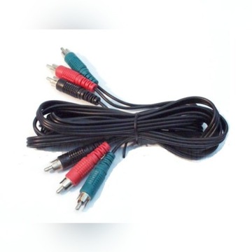 Przewód Kabel 3xRCA wtyk - 3xRCA wtyk chinch 1,8m