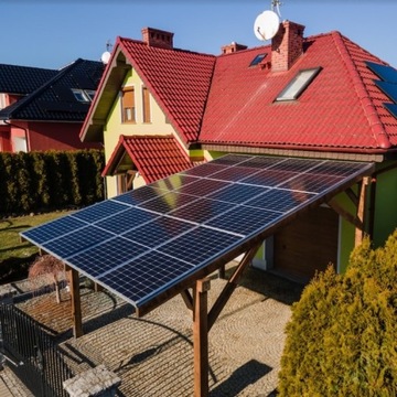 CARPORT dwustanowiskowy Fotowoltaika 9,9kW +montaż