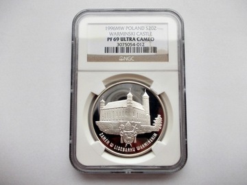 20 zł 1996 Zamek w Lidzbarku Warmińskim NGC PF69