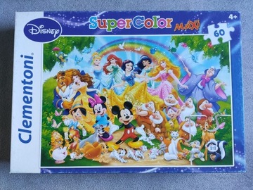 Puzzle z postaciami Disney'a, 60 el. SuperColor
