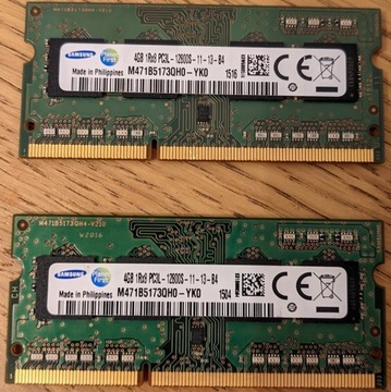 PAMIĘĆ RAM SAMSUNG 8GB 2X4 DDR3 PC3L-12800 +GRATIS