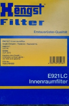 Hengst Filter kabinowy E921LC Mann CUK 2672 