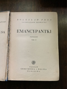 Bolesław Prus - Emancypantki tom IV 1935 Pisma tom XVII