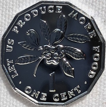 Jamajka 1 cent 1977, prooflike KM#68