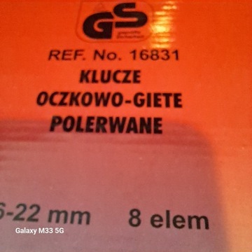 Klucze oczkowe-gięte polerowane 6-22mm 8 elemen