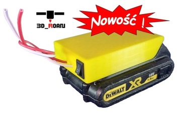 Adapter akumulatora baterii DEWALT 18V wyłącznik