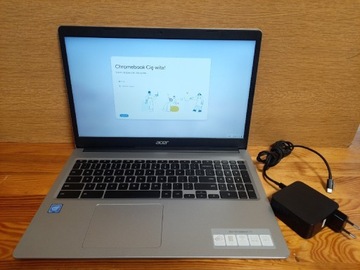 Laptop Acer Chromebook 315 15,6"  ładowarka