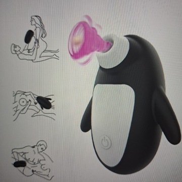 Pingwinek masażer łechtaczki wibrator ssący