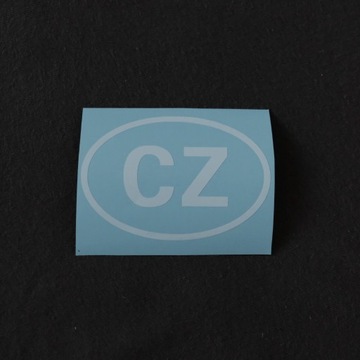 Naklejka kod międzynarodowy kod państwa Czechy CZ