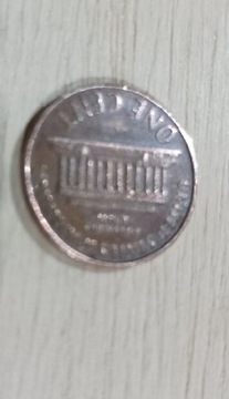 One cent 1968 D obrzut 90° rewers A.Lincoln libert