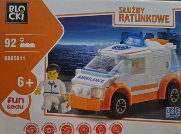 Klocki Blocki Ambulance Samochód lekarza 92 elem.