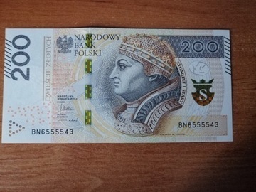 Banknot 200 zł seria BN