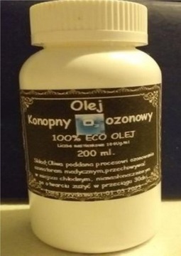 Olej Konopny ozonowy 200ml- stężenie 100ug/ml 