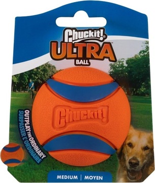 Chuckit Ultra Ball Piłka zabawka dla Psów, Niebieski Pomarańczowy, Ø 6.5 cm