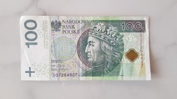 Banknot 100 zł, seria DD