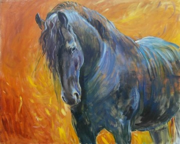 Obraz olejny  Koń