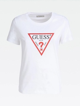 Damski Tshirt Guess biały Logo S