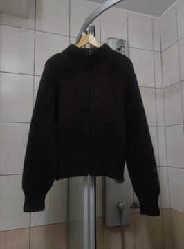 wełniany sweter sweterek M L rozsuwany suwak zasu