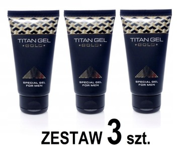 3x TITAN GEL GOLD 50ml POWIĘKSZ PENISA ORYGINAL