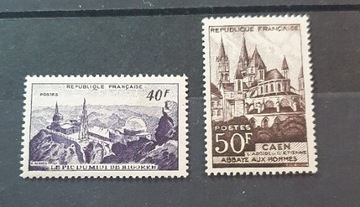 Francja 1951r  Mi 928 - 929 ** kościoły gabinet