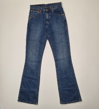 Niebieskie jeansy levis 525 bootcut  dzwony 28/34