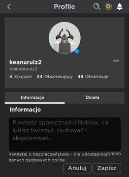 Konto roblox 2013r pełny dostęp!